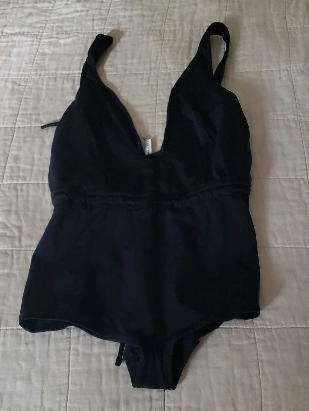 Solid & Striped Black Swimsuit One Piece Size Medium